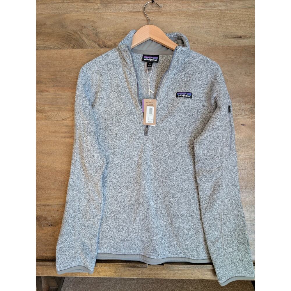 Patagonia Better Sweater Womens M Gray Long Sleeve 1/4 Zip Pullover 25618 NWT
